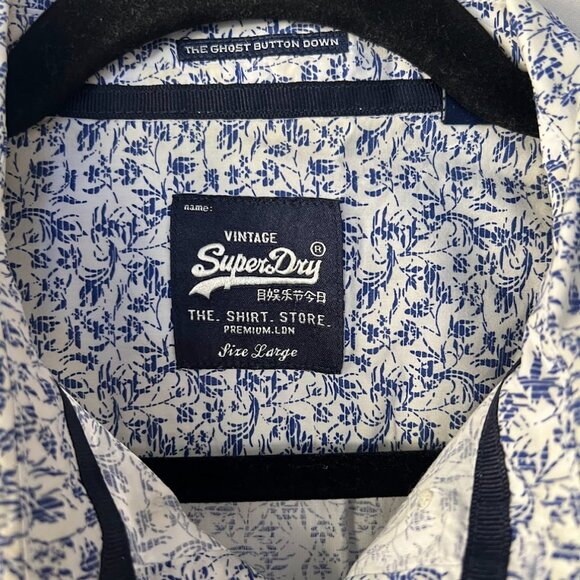 Superdry Shoreditch Button Down Short Sleeve Shirt Size L - Picture 4 of 11